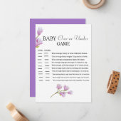 ベビーシャワーゲームの上または下でマグノリアの花 ノートカード (正面/裏面インサイチュ)