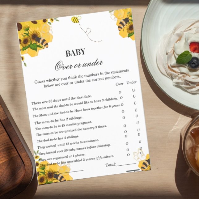 ベビーシャワーゲームの上または下ビーテーマ (クリエイターアップロード済み)