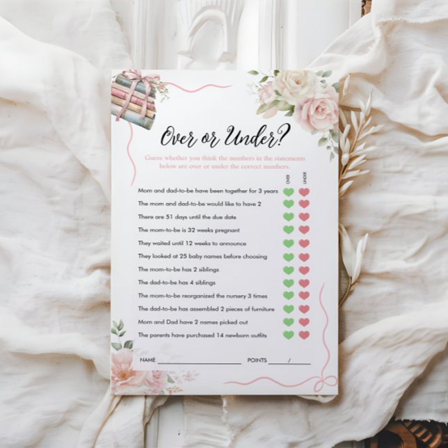 ベビーシャワーゲームの上または下 (クリエイターアップロード済み)