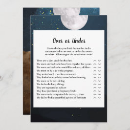 ベビーシャワーゲームの上または下 招待状