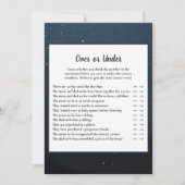 ベビーシャワーゲームの上または下 招待状 (正面)