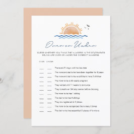 ベビーシャワーゲームの下のオーシャンサイドビーチベビー 招待状