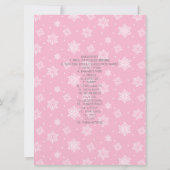 ベビーシャワーゲームカード 　童謡ゲーム　スノーフレーク 招待状 (裏面)