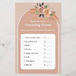 ベビーシャワーゲームシート推定価格、こんにちはベビー チラシ