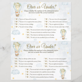 ベビーシャワーゲーム中 – 熱気球