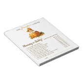 ベビーシャワーゲーム推測誰ベビーガールカボチャ ノートパッド (アングル)