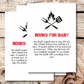 ベビーシャワーゲーム用の書籍BBQベビーシャワーテーマ エンクロージャーカード