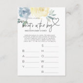 ベビーシャワーゲーム男の赤ちゃんシャワーでカード エンクロージャーカード (正面)