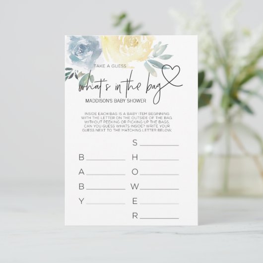 ベビーシャワーゲーム男の赤ちゃんシャワーでカード エンクロージャーカード (スタンド正面)