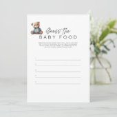 ベビーシャワーゲーム男の赤ちゃんベビー食品を推測 招待状 (スタンド正面)