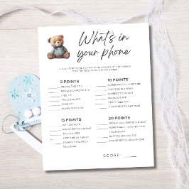 ベビーシャワーゲーム男の赤ちゃん電話の内容