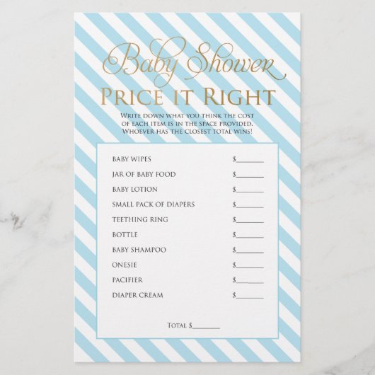 ベビーシャワーゲーム チラシ (正面)