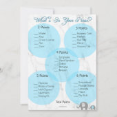 ベビーシャワーゲーム「財布の中に何が?」 招待状 (正面)