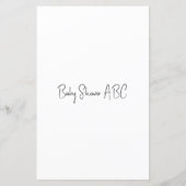 ベビーシャワーゲームABCナーズミニマリスト (裏面)