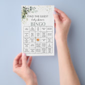 ベビーシャワーゲームFind the Guest Bingo Card Flyer チラシ (ハンドル)