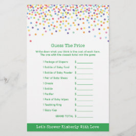 ベビーシャワーゲームin紙吹雪テーマ