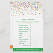 ベビーシャワーゲームin紙吹雪テーマ (正面/裏面)