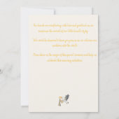 ベビーシャワーコウノトリ花招待状カード セーブザデート (裏面)