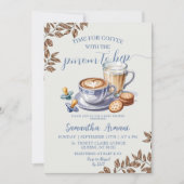 ベビーシャワーコーヒー付きコーヒーチノワリーパーティー 招待状 (正面)