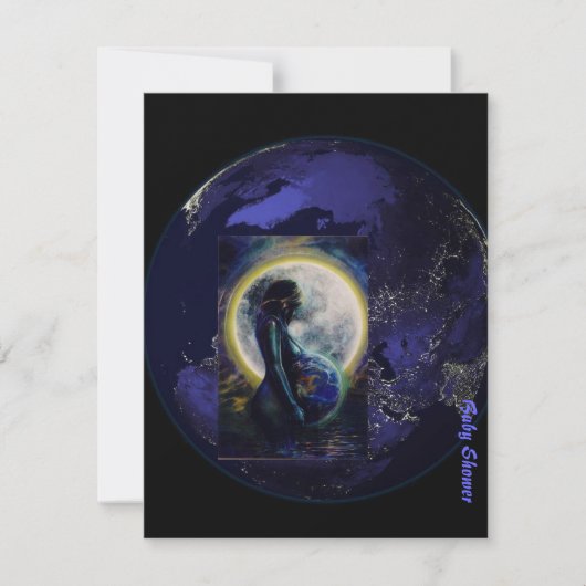 ベビーシャワーゴシック 招待状 (正面)