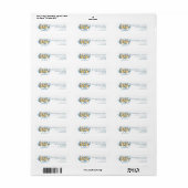 ベビーシャワーサファリアニマルズ差出人住所 ラベル (フルシート)