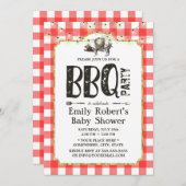 ベビーシャワーサマーピグローストBBQパーティー 招待状 (正面/裏面)