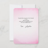 ベビーシャワーサンキューカードテディベア。 サンキューカード (裏面)