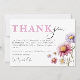 ベビーシャワーサンキューカードテンプレート サンキューカード