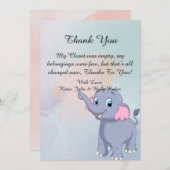 ベビーシャワーサンキューカード サンキューカード (正面/裏面)