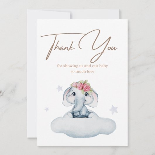 ベビーシャワーサンキューカード サンキューカード (正面)