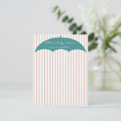 ベビーシャワーサンキューカード「スイカ傘」 サンキューカード (スタンド正面)