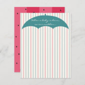 ベビーシャワーサンキューカード「スイカ傘」 サンキューカード (正面/裏面)