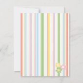 ベビーシャワーサンキューカード「ピクニックフローラ/ストライプ」 サンキューカード (裏面)