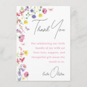 ベビーシャワーサンキューカード | 山花 メニュー (正面)