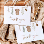 ベビーシャワーサンキューカード、男女兼用ベビー サンキューカード