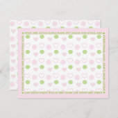 ベビーシャワーサンキューカード「砂糖とスパイス」 サンキューカード (正面/裏面)