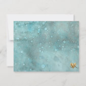 ベビーシャワーサンキューカード"金ゴールドドルフィンママベビー サンキューカード (裏面)