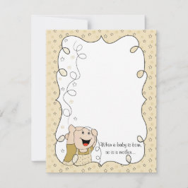 ベビーシャワーサンキューカード、金ゴールド/ブラックスターズ サンキューカード