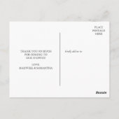 ベビーシャワーサンキューポストカードパンプキン&キツネ ポストカード (裏面)