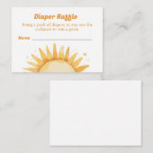 ベビーシャワーサンシャイン用おむつラッフルテーマ ノートカード (正面/裏面)