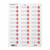 ベビーシャワーサン 返信先住所 ラベル (フルシート)