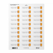 ベビーシャワーサン 返信先住所 ラベル (フルシート)