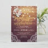 ベビーシャワーシュガー&スパイス&オールニース素朴 招待状 (スタンド正面)