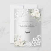 ベビーシャワーシルバーレースフローラサンキューカード サンキューカード (裏面)