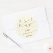 ベビーシャワーシール|あ感謝していりがとう ラウンドシール (封筒)