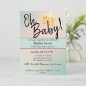 ベビーシャワージェンダー経腸招待状 招待状 (スタンド正面)