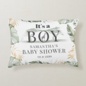 ベビーシャワージャングル動物植物学 アクセントクッション (正面)