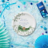 ベビーシャワースイートピーグリーンつる植物エスニック ペーパープレート (パーティー)