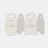 ベビーシャワースクリプトモダン白黒幾何学的 フェイバーボックス (折り畳みなし)