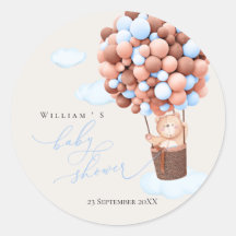 ベビーシャワーステッカー熊バルーン